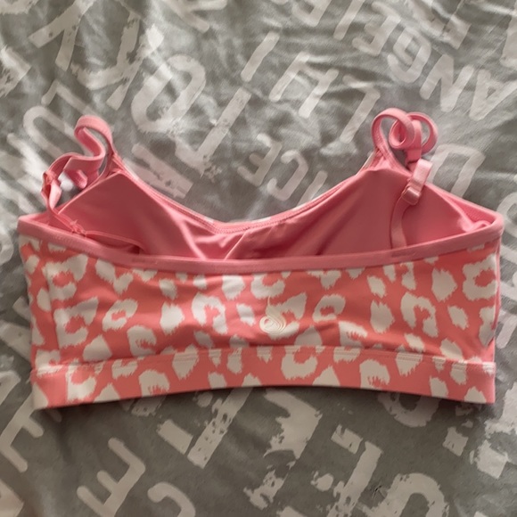 ❌SOLD❌RYDERWEAR PINK LEOPARD SPORTS BRA - Picture 2 of 3